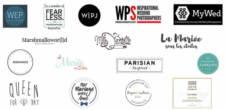 Photographe Paris Mariage, awards et blogs Photographe Paris Mariage sur les blogs et les labels